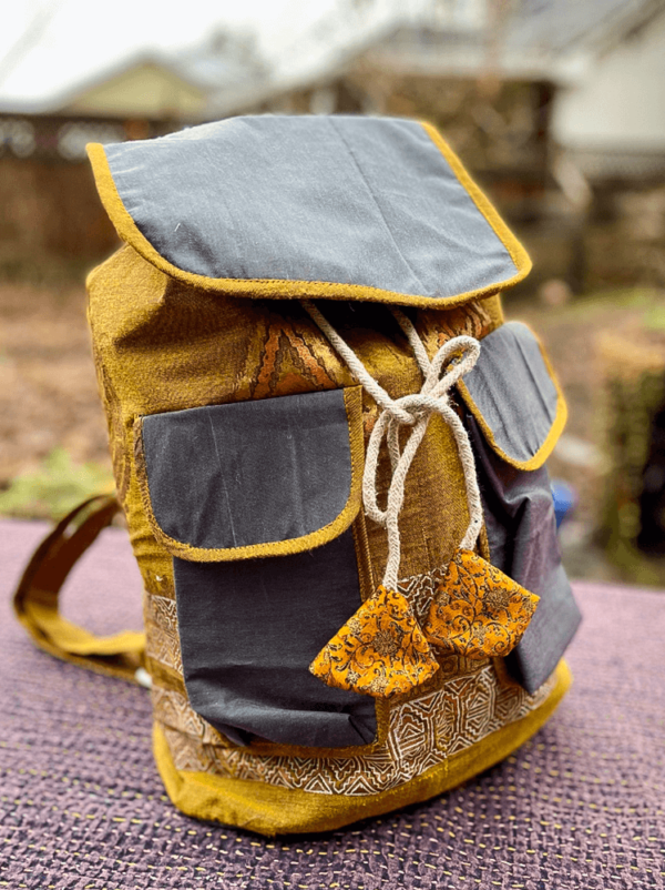 Backpack gold pattern design